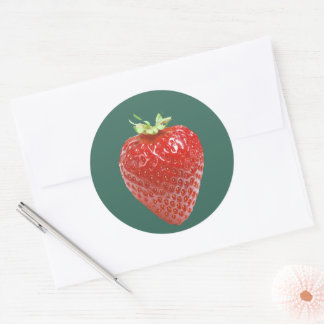 Pegatina Redonda Sweet Choice Strawberry Stickers – Hand-Drawn Cute