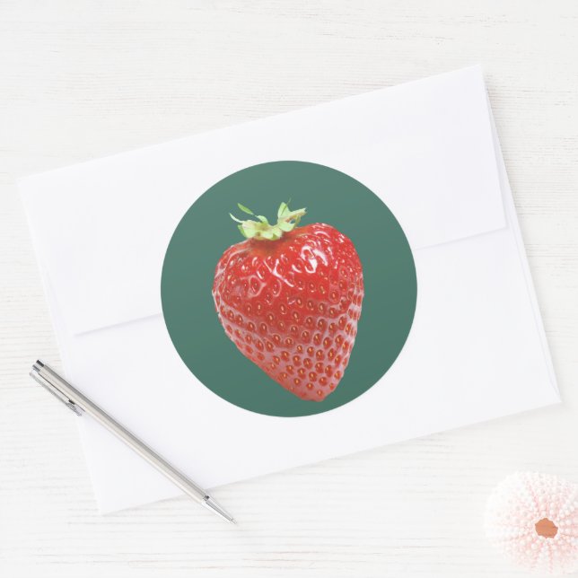 Pegatina Redonda Sweet Choice Strawberry Stickers – Hand-Drawn Cute (Sobre)