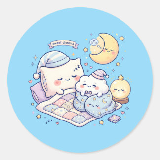 Pegatina Redonda Sweet Dreams Kawaii Mini Sticker Sheet