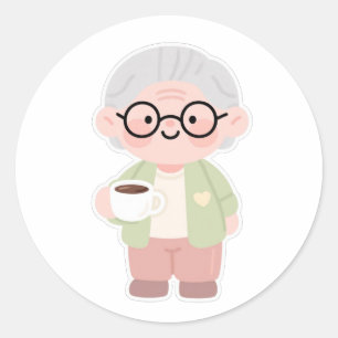 Pegatina Redonda 👵 Sweet Grandma