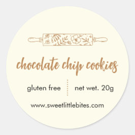 Pegatina Redonda Sweet Little Bites Bakery Chocolate Cookies