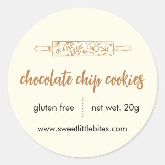 Pegatina Redonda Sweet Little Bites Bakery Chocolate Cookies
