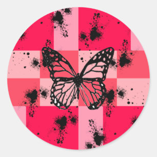 Pegatina Redonda Sweet Modern candy abstract art