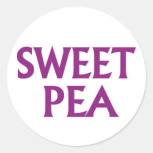Pegatina Redonda Sweet Pea