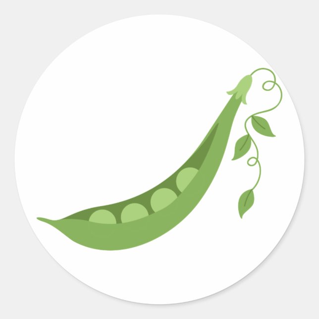 Pegatina Redonda Sweet Peas (Anverso)