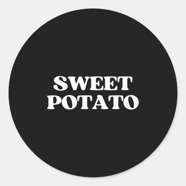 Pegatina Redonda Sweet Tato Kind Of Rude Tato Thanksgiving Couples  (Anverso)