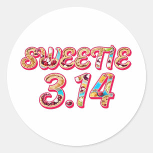 Pegatina Redonda Sweetie 3.14 (relleno de tiras)