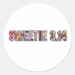 Pegatina Redonda Sweetie Pi: ¡El sueño de Candy Lover!
