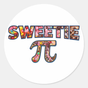 Pegatina Redonda Sweetie Pi: ¡El sueño de Candy Lover!