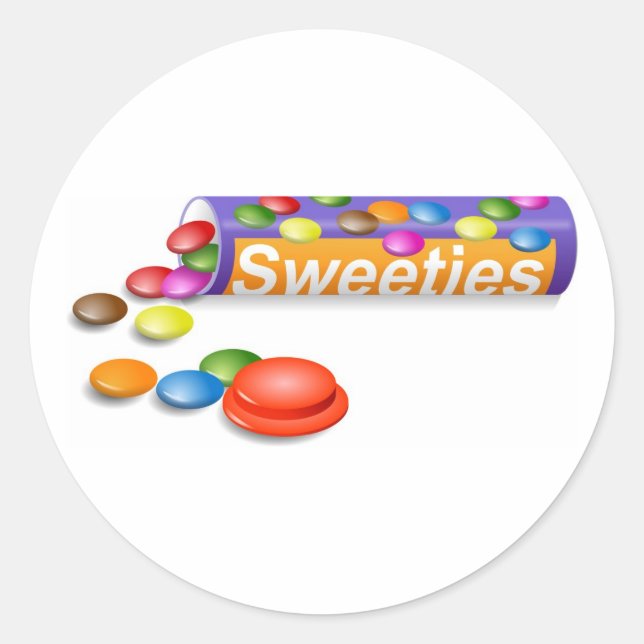 Pegatina Redonda Sweeties (Anverso)