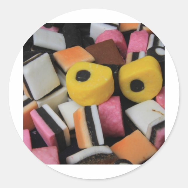 Pegatina Redonda Sweets Candy (Anverso)