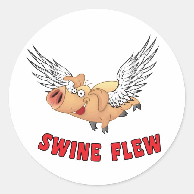 Pegatina Redonda SWINE-FLEW.ai (Anverso)