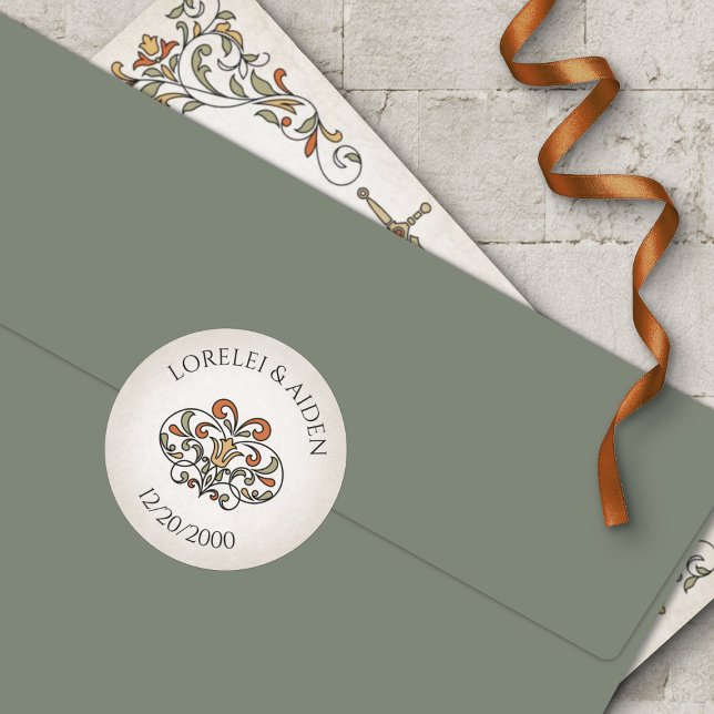 Pegatina Redonda Swords Gamer Fantasy Boda (Subido por el creador)