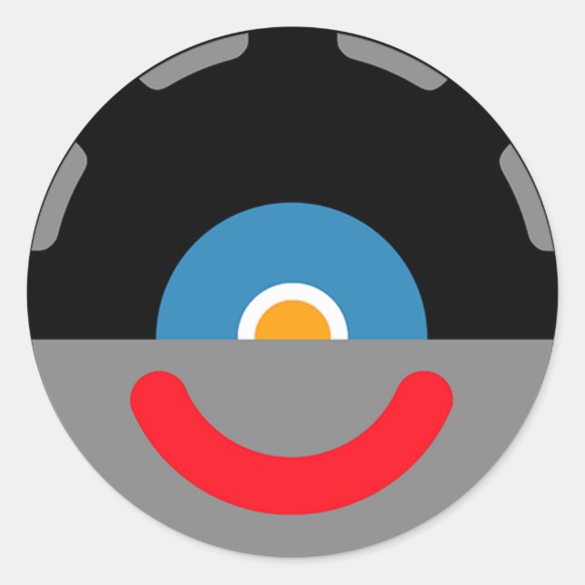 Pegatina Redonda Sy-Clops Clupkitz Head (Anverso)