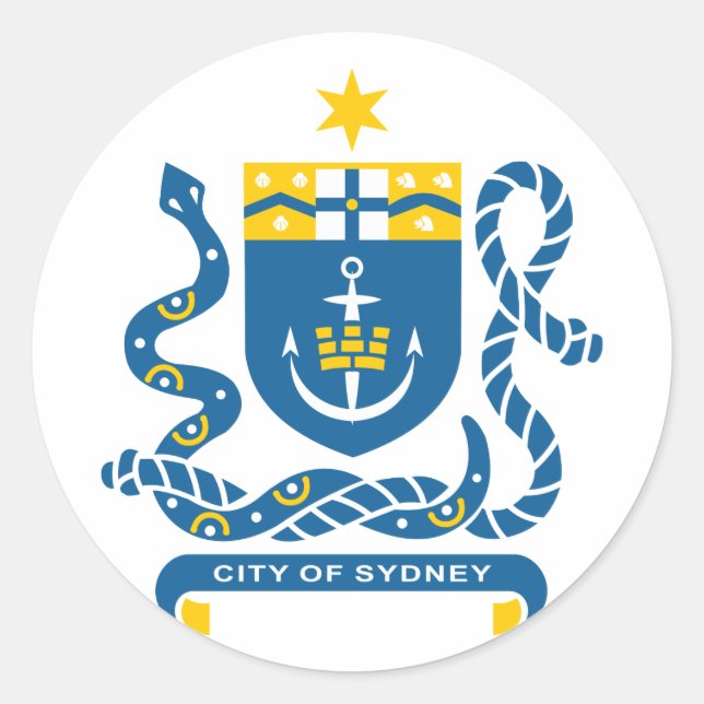 Pegatina Redonda sydney, Australia (Anverso)