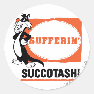 Pegatina Redonda SYLVESTER™ Sufferin' Succotash!