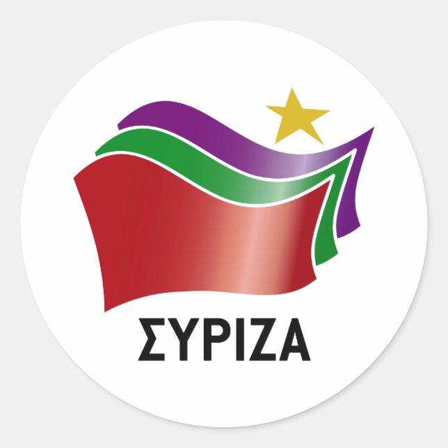 PEGATINA REDONDA SYRIZA (Anverso)