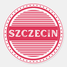 Pegatina Redonda Szczecin City Pride Emblem – Polish Identity