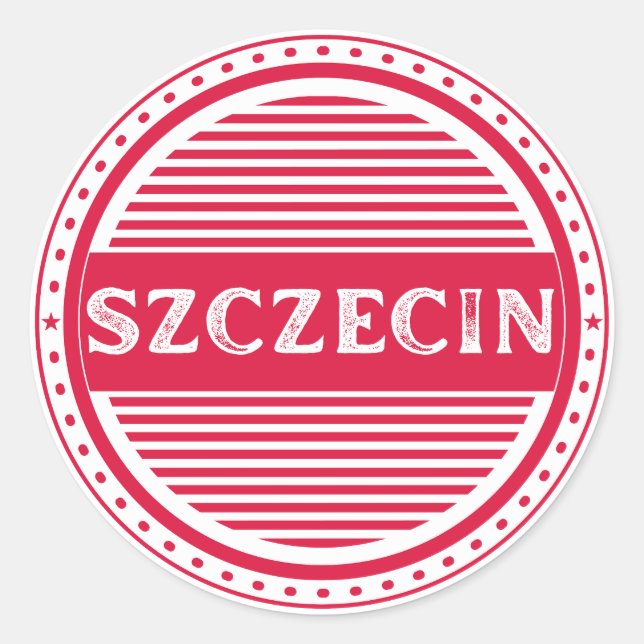 Pegatina Redonda Szczecin City Pride Emblem – Polish Identity (Anverso)