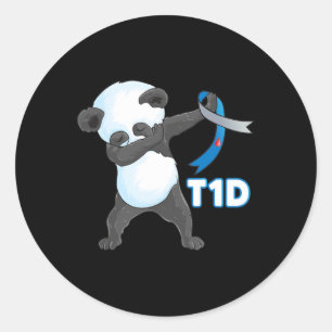 Pegatina Redonda T1d Diabetes Diabetes Awarene tipo 1