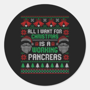 Pegatina Redonda T1d Diabética Tipo 1 Sensibilización sobre la diab