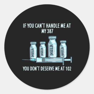 Pegatina Redonda T1D Tipo 1 Diabetes Insulina Gigante Diabético Awa