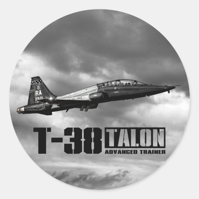 Pegatina Redonda T-38 Talon (Anverso)