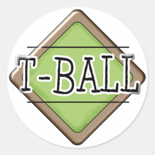 Pegatina Redonda T-Ball Diamond