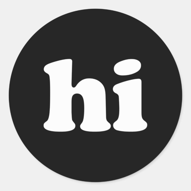 Pegatina Redonda T Dice Hola (Anverso)