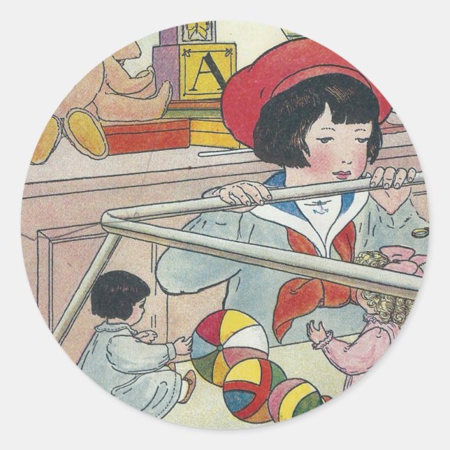 Pegatina Redonda T es para juguete (Anverso)