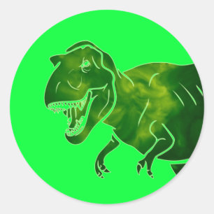 Pegatina Redonda T-Rex