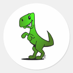 Pegatina Redonda T-Rex