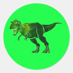 Pegatina Redonda T-Rex
