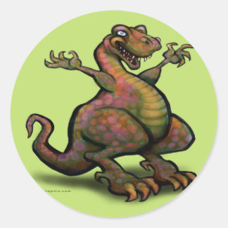 Pegatina Redonda T-Rex