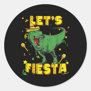 Pegatina Redonda T Rex Cinco De Mayo Shirt Tyrannosaurus Dinosaur L