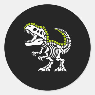 Pegatina Redonda T rex de pickleball divertido amante del pickle ba