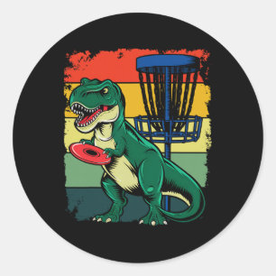 Pegatina Redonda T Rex Frisbee Dinosaur Lanzador Recreativo Dino Di