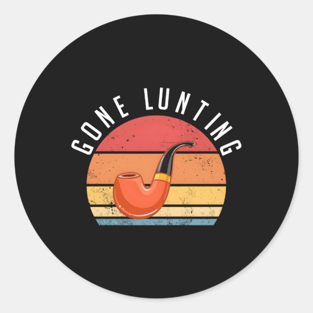 Pegatina Redonda Tabaquero de la tubería de almuerzo Hobby Tabaco (Anverso)