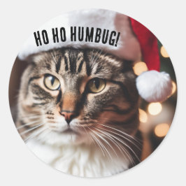 Pegatina Redonda Tabby festivo