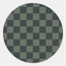 Pegatina Redonda Tablero verde oscuro