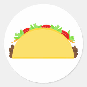 Pegatina Redonda Taco