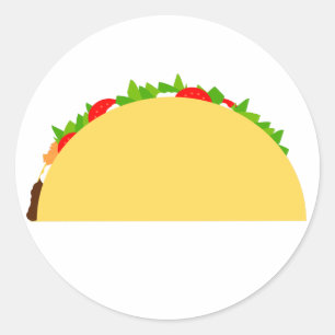 Pegatina Redonda Taco