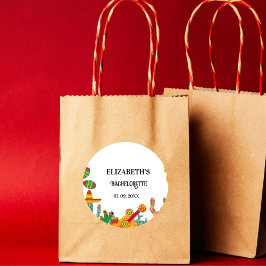 Pegatina Redonda Taco acerca del amor Final Fiesta Bachelorette Wee