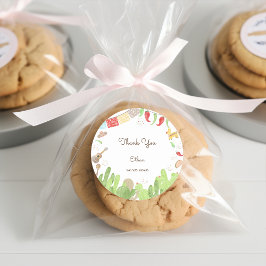 Pegatina Redonda Taco bout' fiesta de cumpleaños méxico