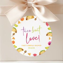 Pegatina Redonda ¡Taco Bout Love! Fiesta Bridal Shower