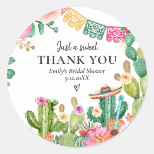 Pegatina Redonda Taco 'Bout Love Fiesta Parejas Ducha Cactus