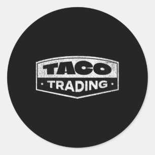 Pegatina Redonda Taco Divertido Comercializando Trump Siempre se Ec