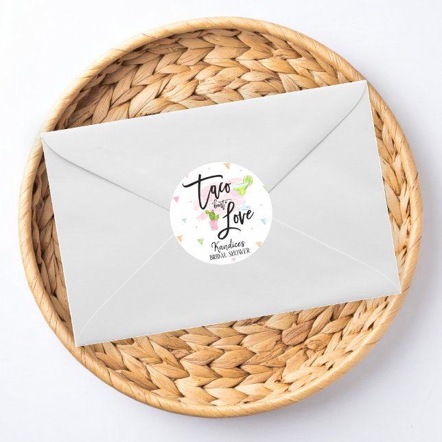 Pegatina Redonda Taco Sobre Amor Fiesta de Despedida de Soltera  (Subido por el creador)