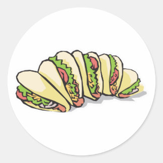 Pegatina Redonda tacos