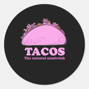 PEGATINA REDONDA TACOS DE ROPA